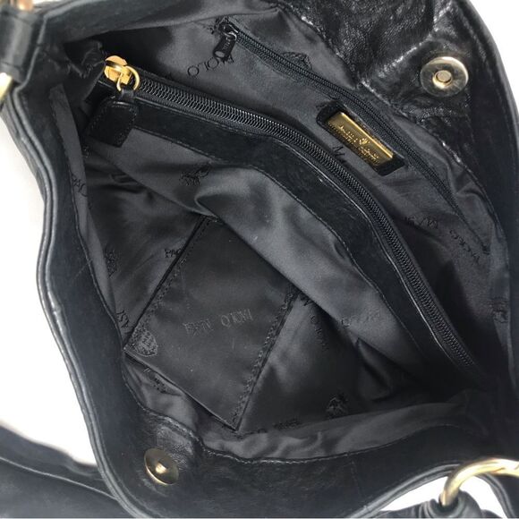 Paolo Masi 100% Black Leather Convertible Shoulder Bag / Clutch - Picture 11 of 16